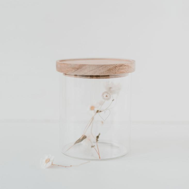 VORRATSGLAS HERZ ♡ WEISS 13 CM