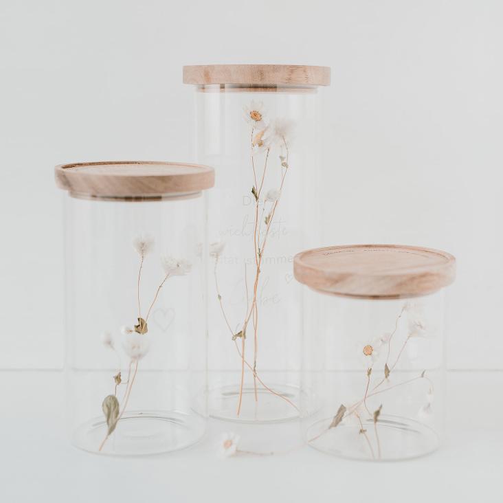 VORRATSGLAS HERZ ♡ WEISS 13 CM - 3