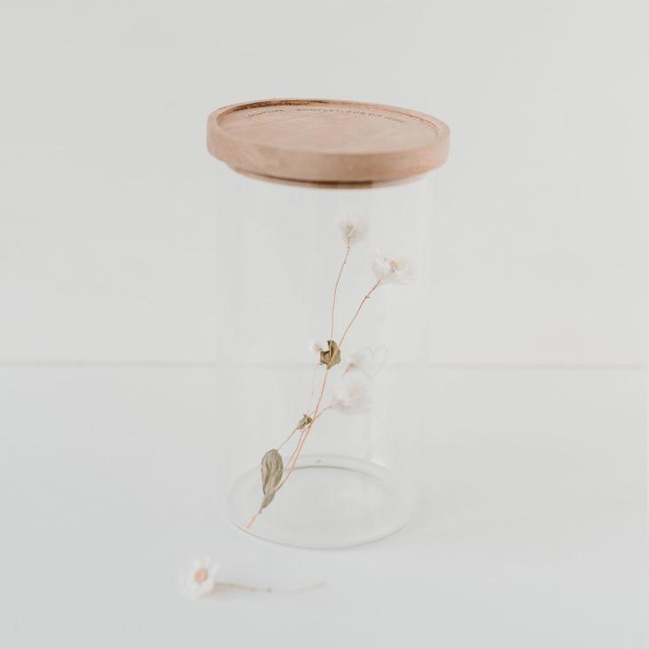 VORRATSGLAS HERZ WEISS 19 CM