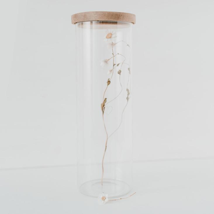 VORRATSGLAS HERZ WEISS 30 CM
