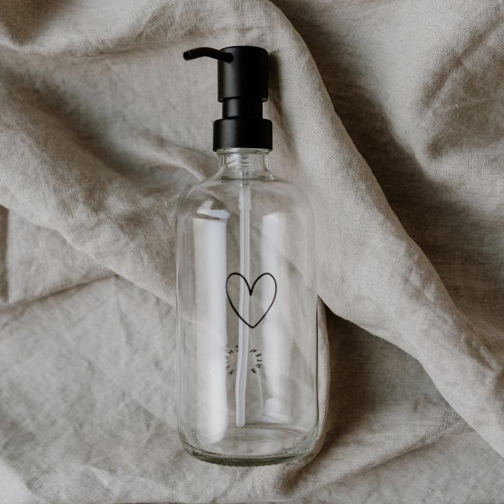 LIEFERBAR AB CA. 4.11: SEIFENSPENDER HERZ ♡ (TRANSPARENT) 500ML - 0