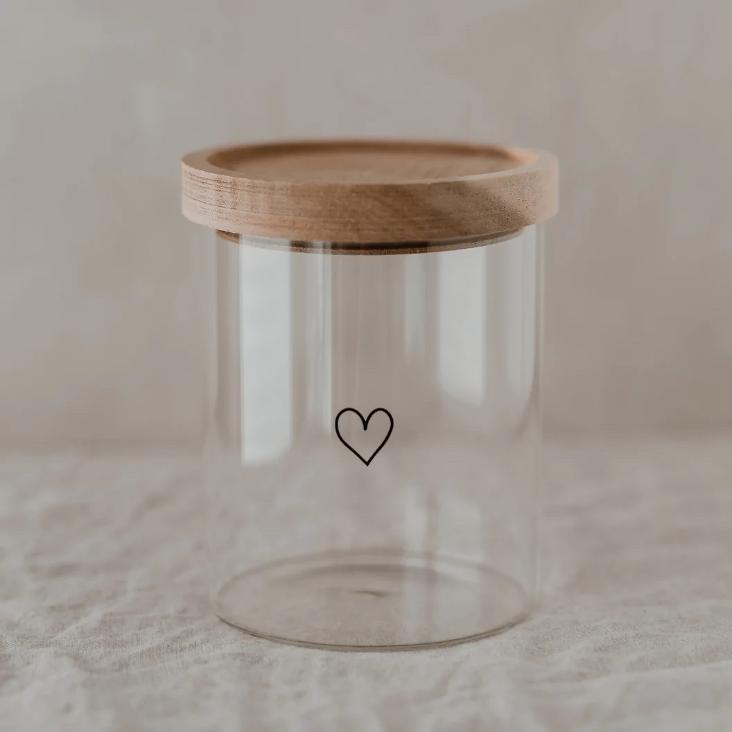 VORBESTELLEN: DEMNÄCHST WIEDER LIEFERBAR: VORRATSGLAS HERZ SCHWARZ 13 CM