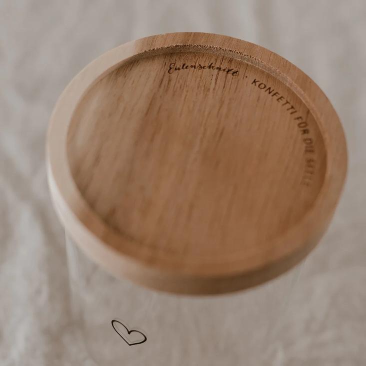 VORBESTELLEN: DEMNÄCHST WIEDER LIEFERBAR: VORRATSGLAS HERZ SCHWARZ 13 CM - 1