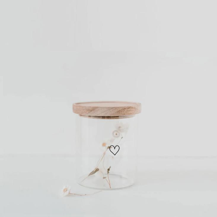 VORRATSGLAS HERZ ♡ SCHWARZ 13 CM - 0