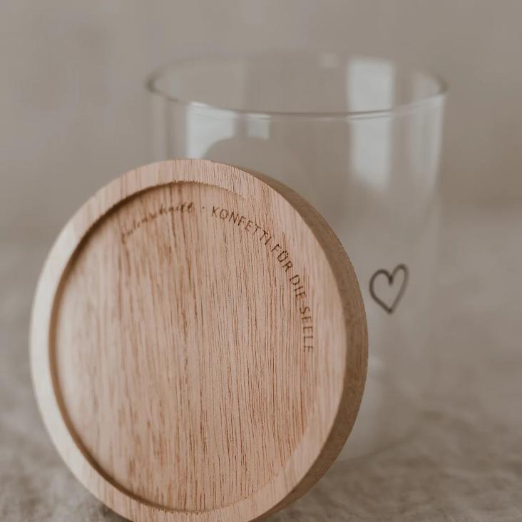 VORRATSGLAS HERZ SCHWARZ 13 CM - 2