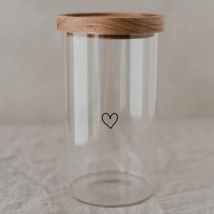 VORBESTELLEN: DEMNÄCHST WIEDER LIEFERBAR: VORRATSGLAS HERZ SCHWARZ 19 CM - 0