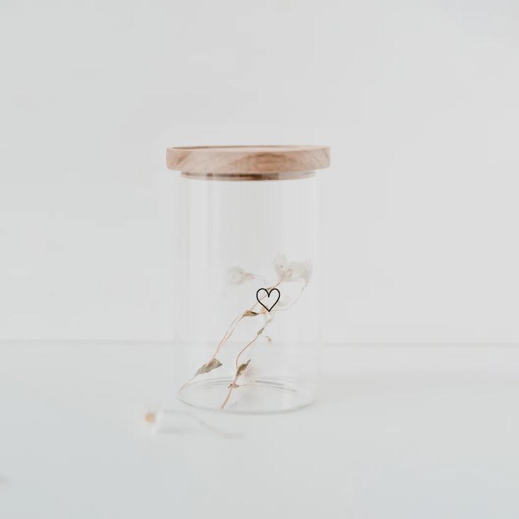 VORRATSGLAS HERZ ♡ SCHWARZ 19 CM - 1