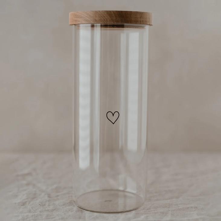 VORRATSGLAS HERZ ♡ SCHWARZ 25 CM