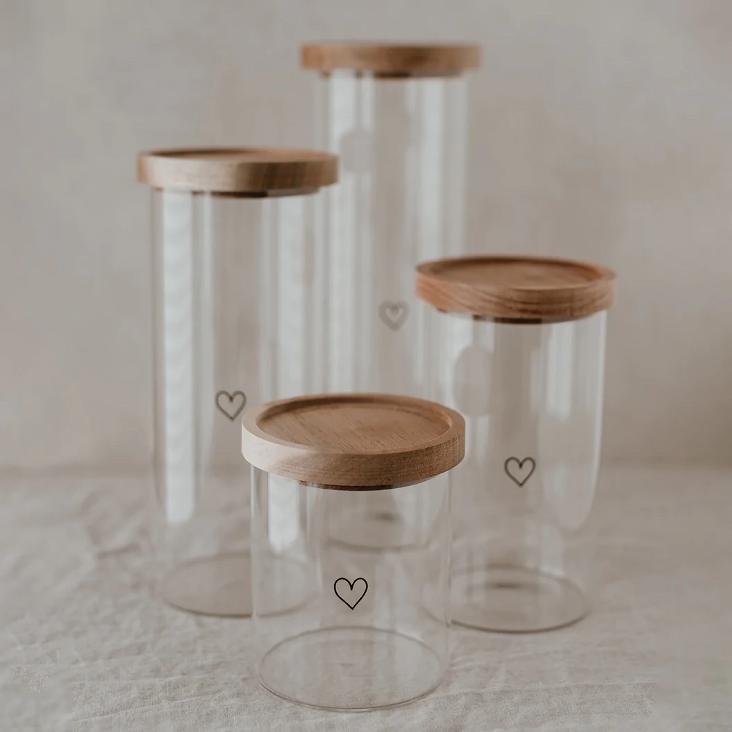 VORRATSGLAS HERZ ♡ SCHWARZ 30 CM - 3