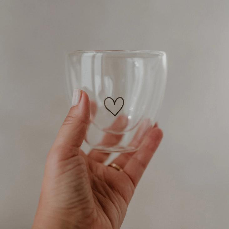 DOPPELWANDIGES HERZGLAS HERZ 150ML - 1