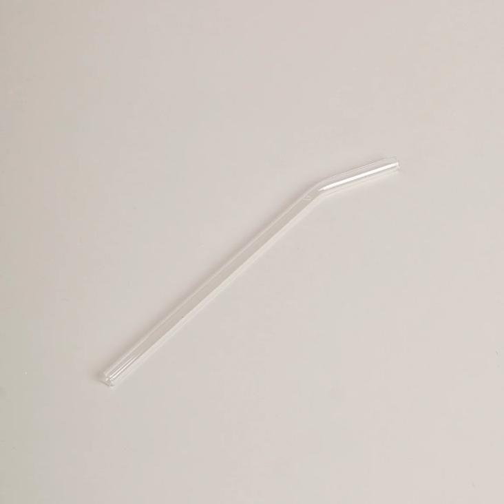 STROHHALME GEBOGEN HERZ ♡ TRANSPARENT AUS GLAS IM 4ER SET - 0