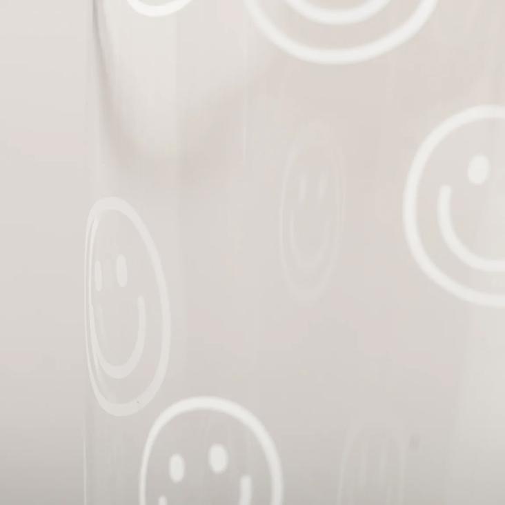 TRINKGLAS SMILEYS WEISS - 0