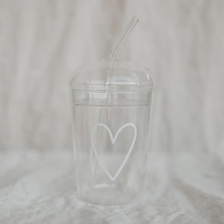 TRINKGLAS HERZ ♡ WEISS