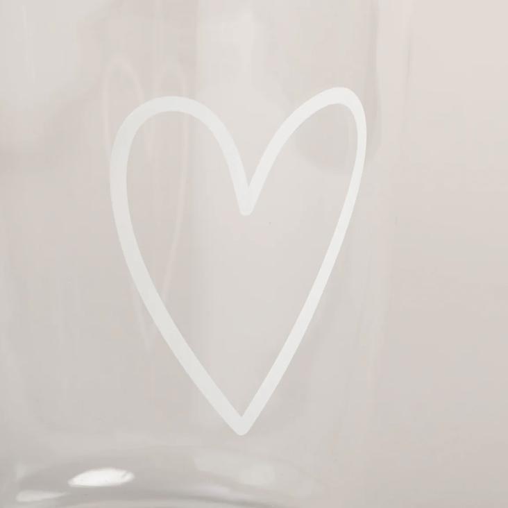 TRINKGLAS HERZ ♡ WEISS - 3