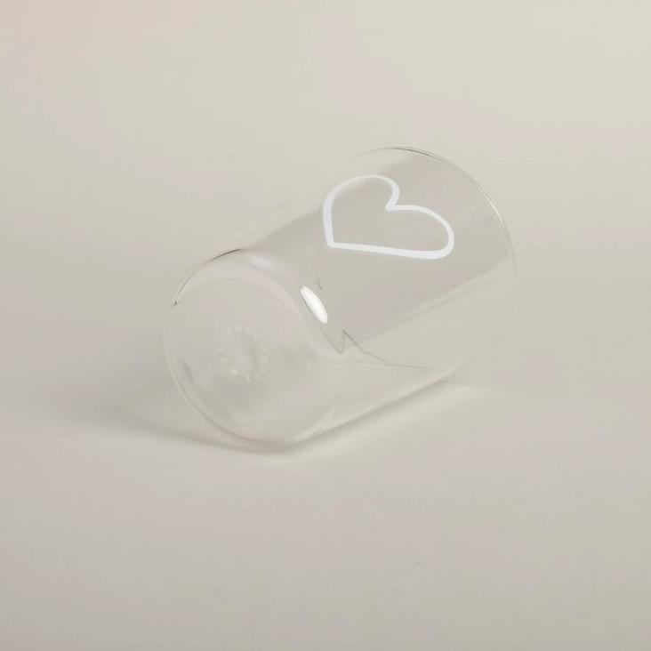 TRINKGLAS HERZ ♡ WEISS - 0
