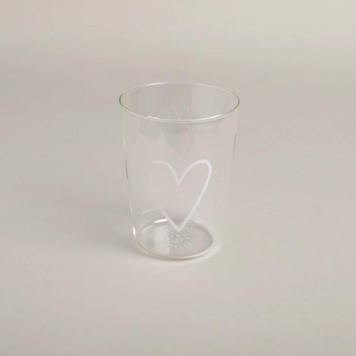 TRINKGLAS HERZ ♡ WEISS - 1