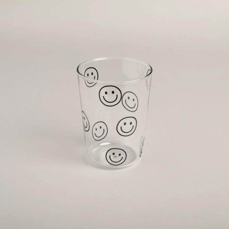TRINKGLAS SMILEYS SCHWARZ - 2