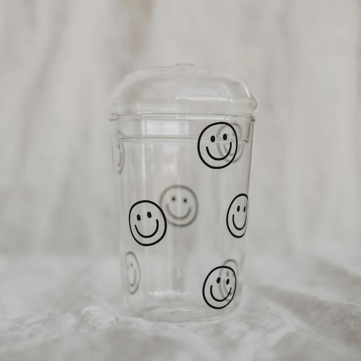TRINKGLAS SMILEYS SCHWARZ - 4