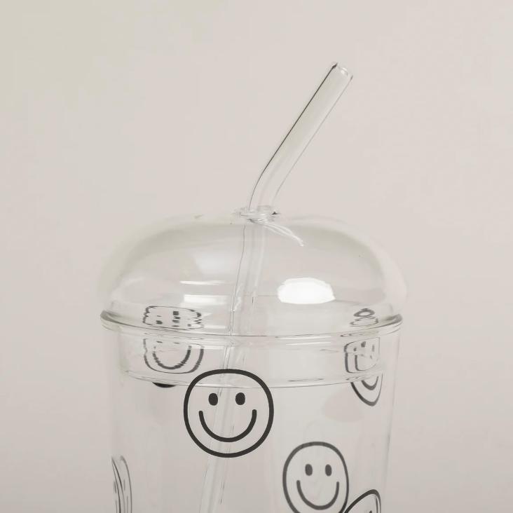 TRINKGLAS SMILEYS SCHWARZ - 1