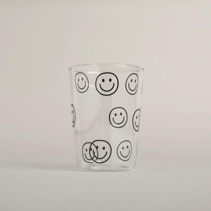 TRINKGLAS SMILEYS SCHWARZ - 0