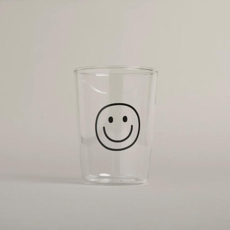TRINKGLAS SMILEY SCHWARZ - 1