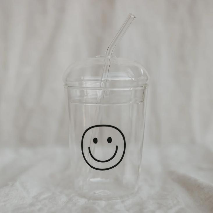 TRINKGLAS SMILEY SCHWARZ - 2