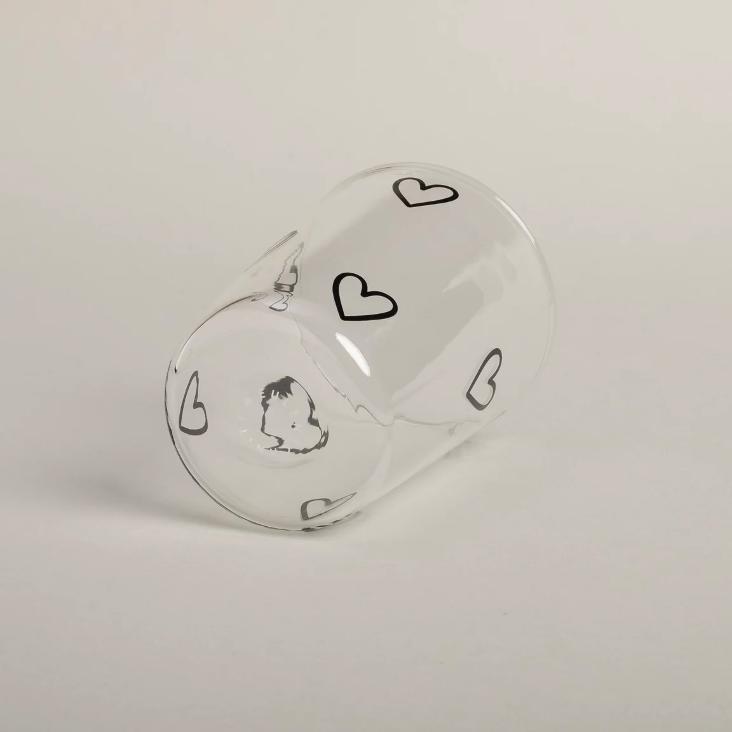 TRINKGLAS HERZEN ♡ SCHWARZ - 0