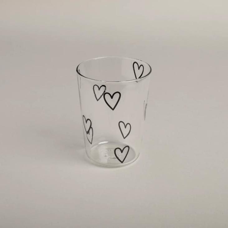 TRINKGLAS HERZEN ♡ SCHWARZ - 2