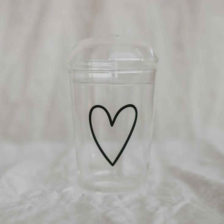 TRINKGLAS HERZ ♡ SCHWARZ - 5