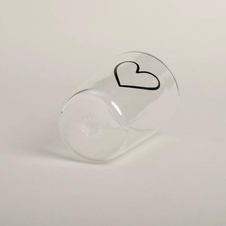 TRINKGLAS HERZ ♡ SCHWARZ - 0