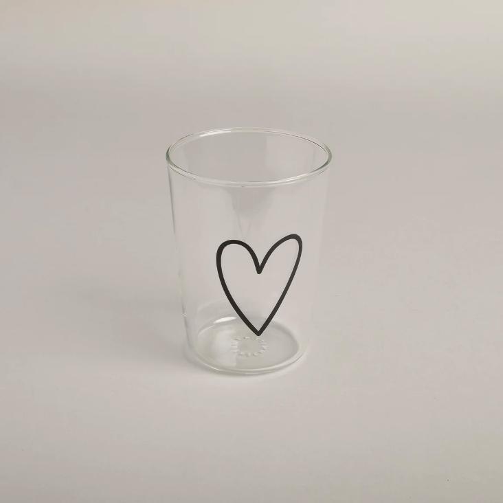 TRINKGLAS HERZ ♡ SCHWARZ - 2