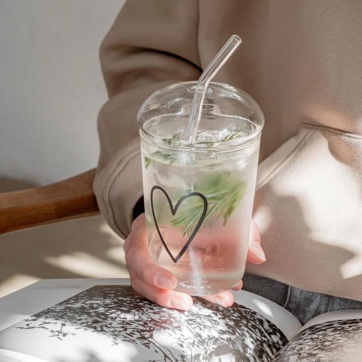 TRINKGLAS HERZ ♡ SCHWARZ - 4