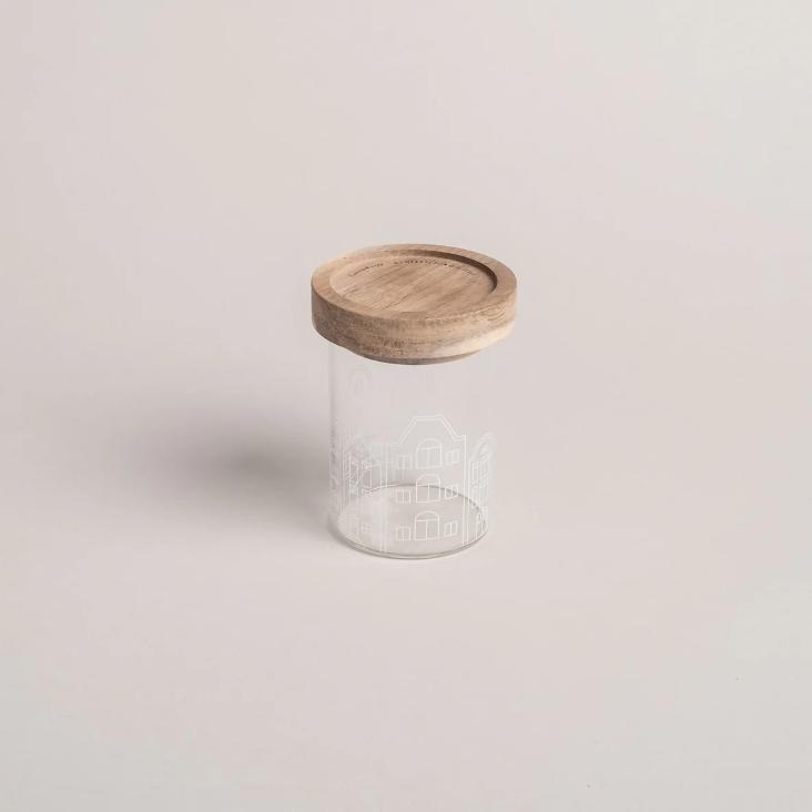 MINI VORRATSGLAS HÄUSER EINZELN 9 CM - 4