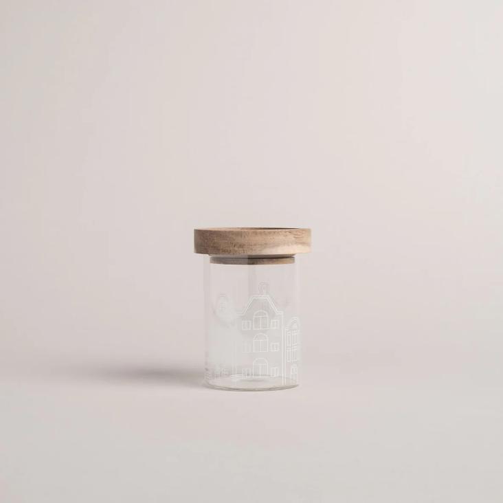 MINI VORRATSGLAS HÄUSER EINZELN 9 CM - 3