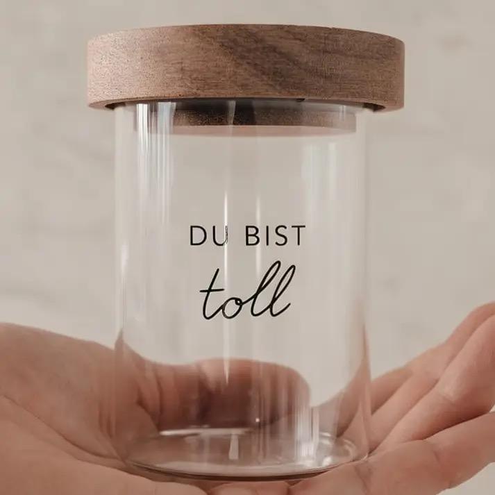 BALD LIEFERBAR: MINI VORRATSGLÄSER DU BIST TOLL ♡ EINZELN 9 CM