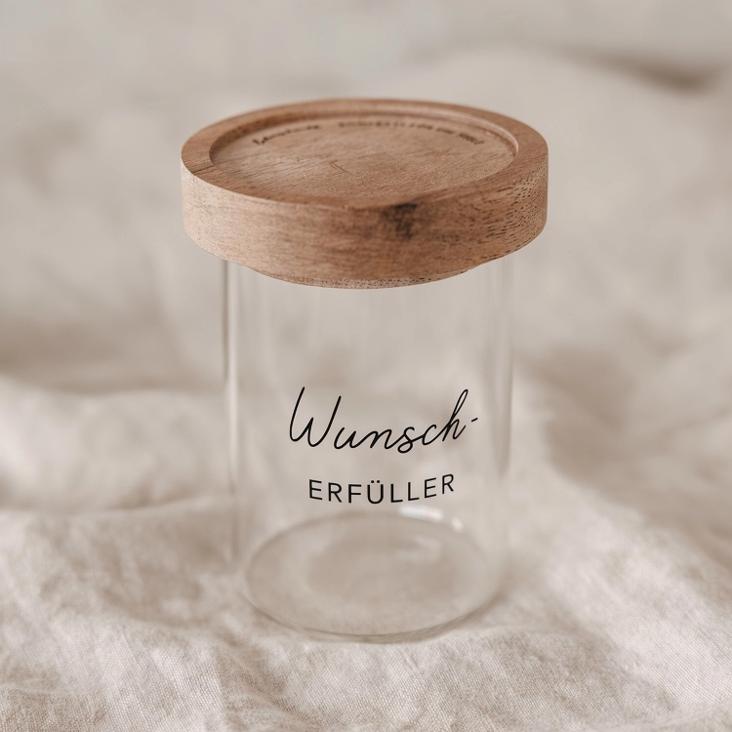 BALD LIEFERBAR: MINI VORRATSGLÄSER WUNSCHERFÜLLER ♡ EINZELN 9 CM