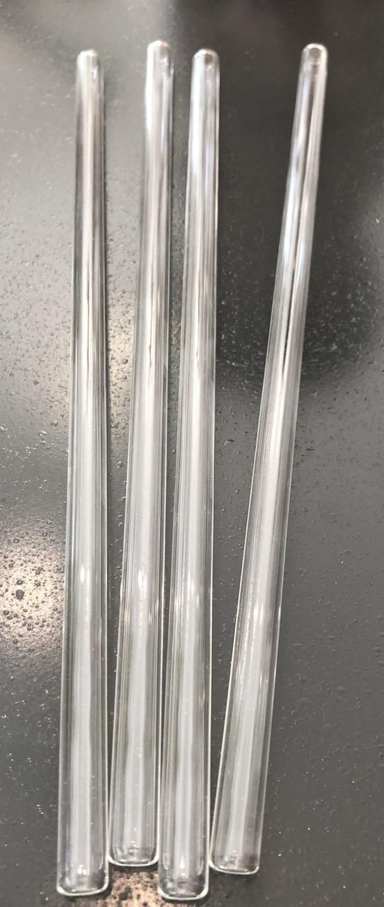 STROHHALME NEUTRAL AUS GLAS 20 CM 4ER SET - 0