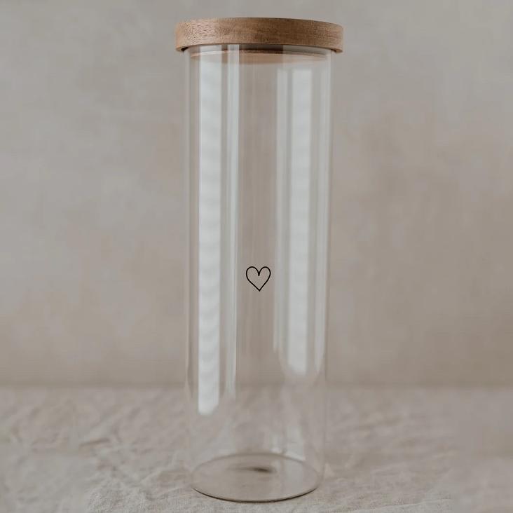 VORRATSGLAS HERZ SCHWARZ 30 CM - 0