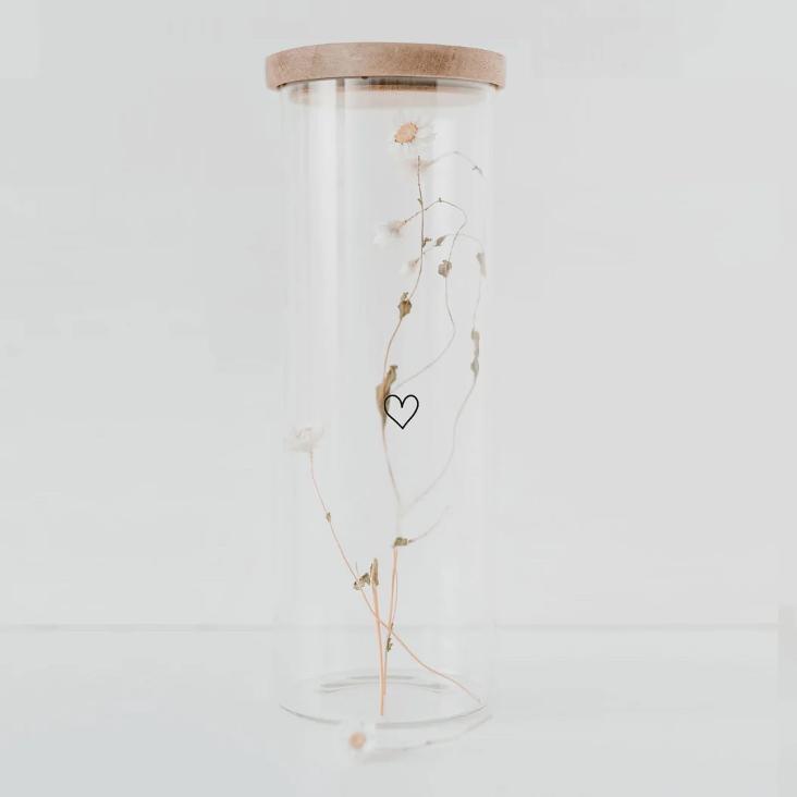 VORRATSGLAS HERZ SCHWARZ 30 CM - 1
