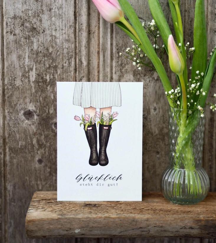 NEU: VORBESTELLEN BALD LIEFERBAR: GUMMISTIEFEL / GLÜCKLICH STEHT DIR GUT