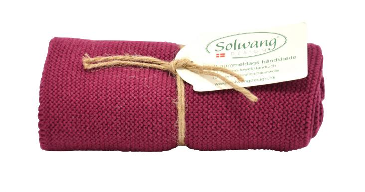 HANDTUCH DUNKLES BORDEAUX BIO