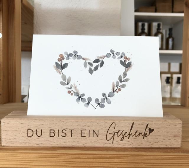 HOLZLEISTE MIT SCHLITZ DU BIST EIN GESCHENK