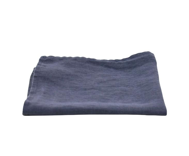 NEU: SERVIETTE DUNKLES STURMGRAU LEINEN