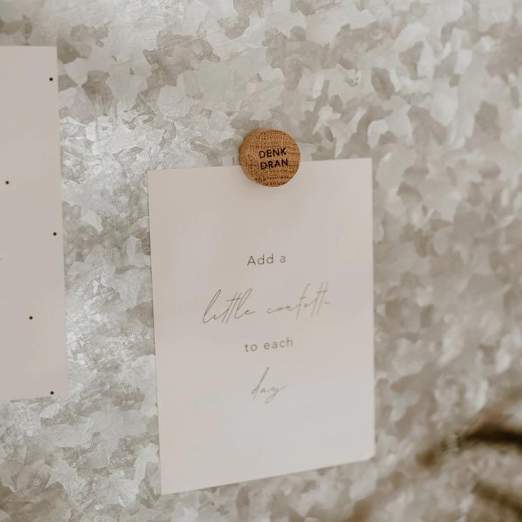 HOLZMAGNET DENK DRAN IM 3ER SET - 0