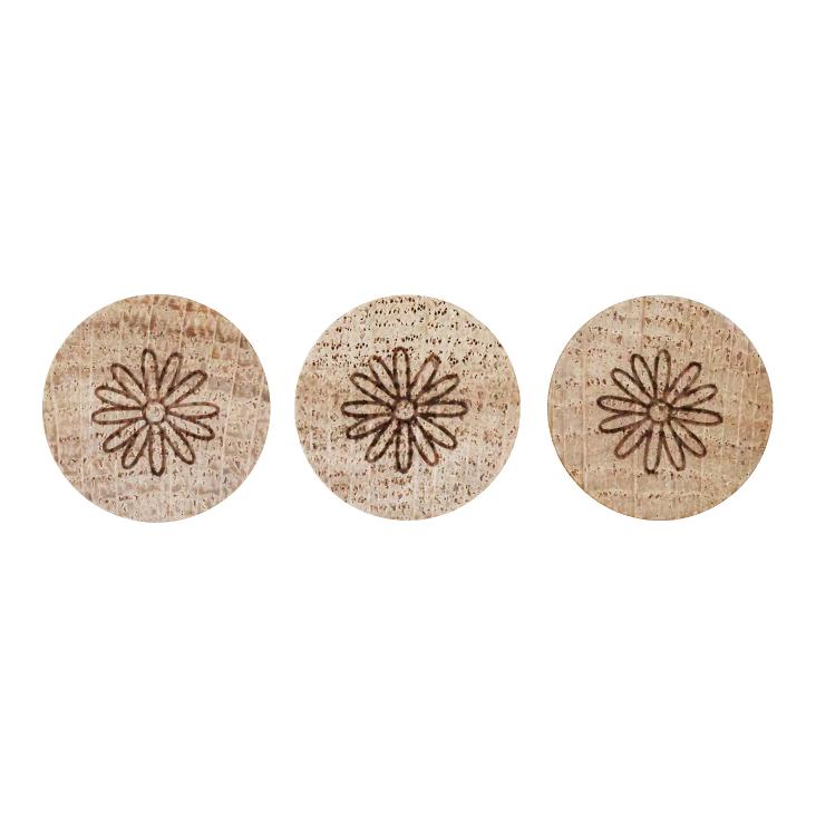NEU: HOLZMAGNET DAISY IM 3ER SET - 0