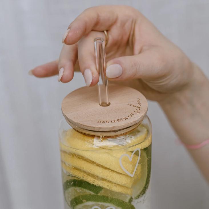 DECKEL DAS LEBEN IST SCHÖN (FÜR HOHES TRINKGLAS) - 0