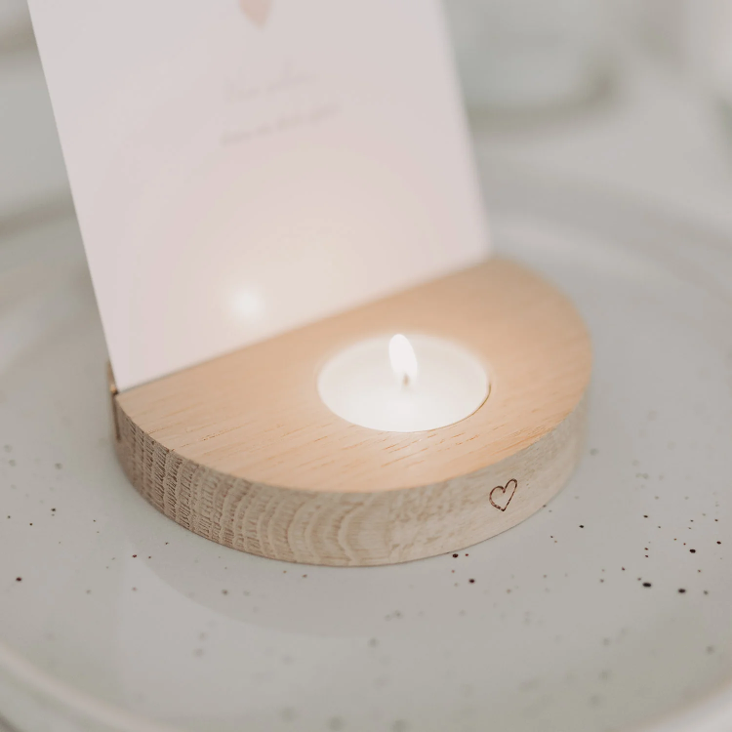 TEELICHT- KARTENHALTER HERZ ♡ - 1