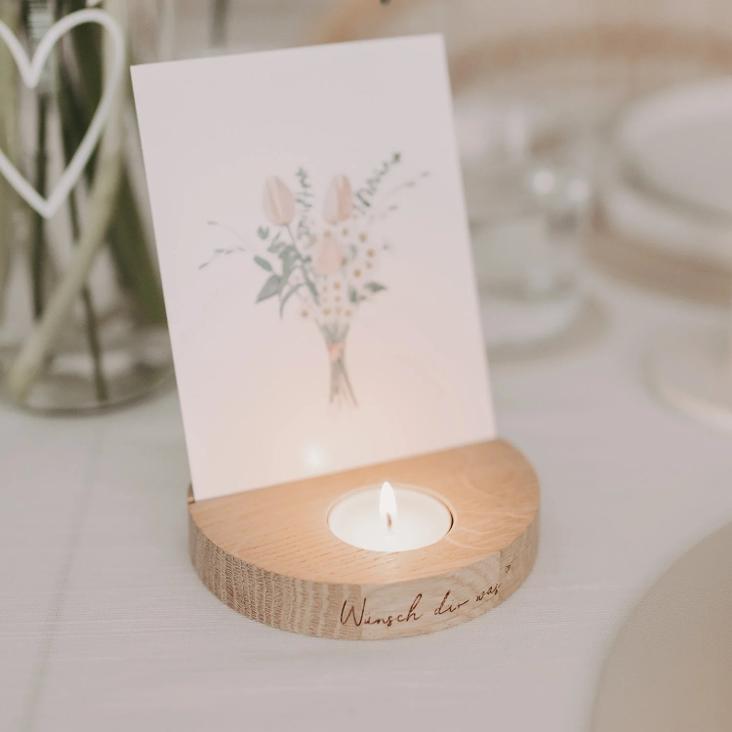 VORSCHAU: DEMNÄCHST LIEFERBAR: TEELICHT-KARTENHALTER WÜNSCH DIR WAS