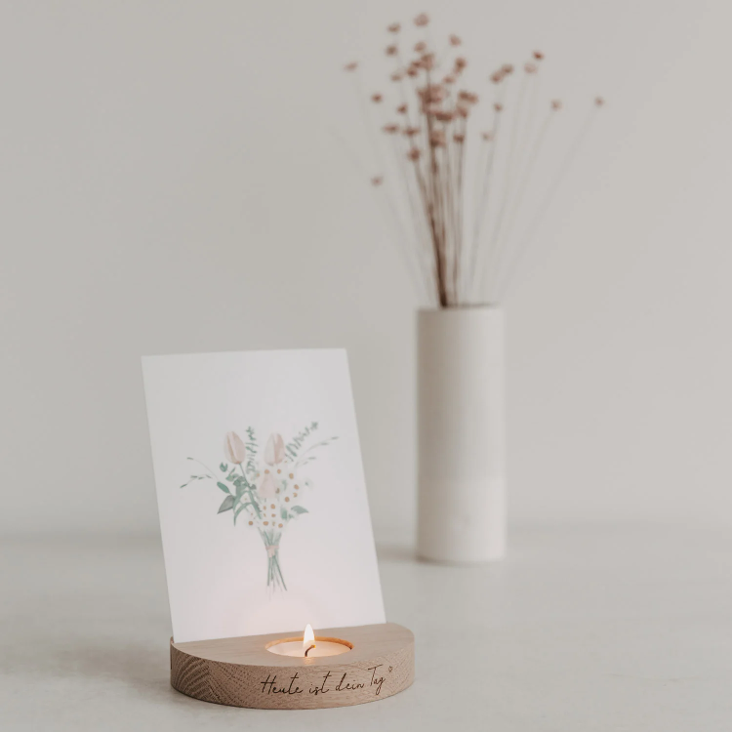 TEELICHT- KARTENHALTER HEUTE IST DEIN TAG ♡ - 5
