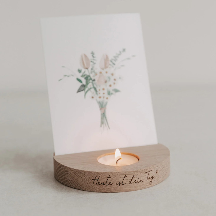 TEELICHT-KARTENHALTER HEUTE IST DEIN TAG